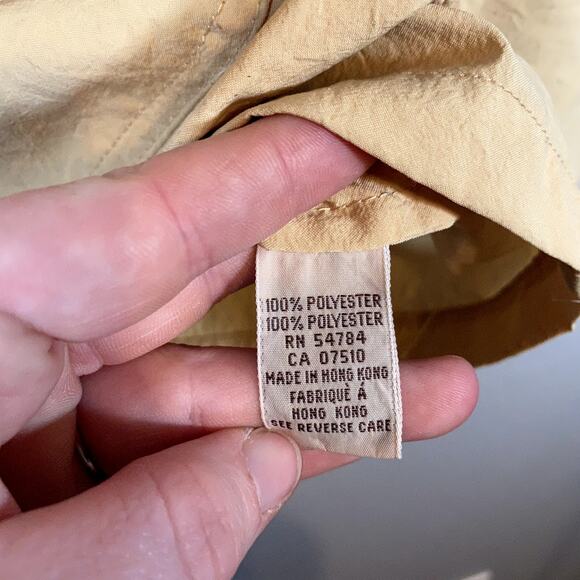 Just One Earth Joseph Abboud Small Trench Coat Jacket Tan Khaki Vintage Wind - Picture 5 of 8